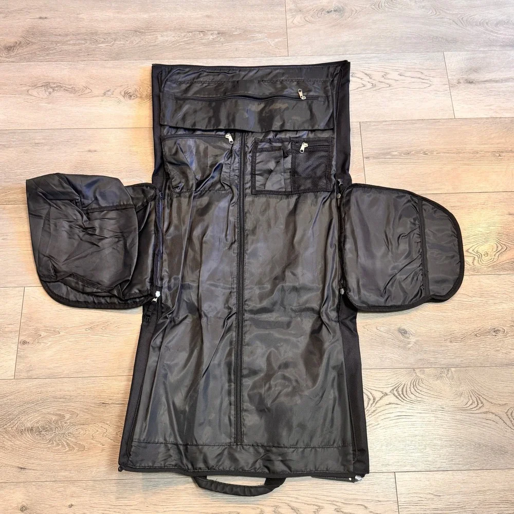 NWT Greg Norman Black Hanging Convertible Garment Bag Travel Suitcase‎ Luggage